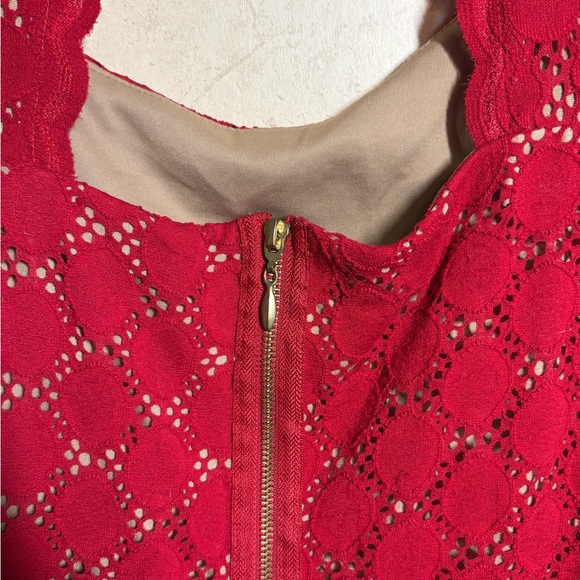 Ronni Nicole Red Lace Overlay Dress 16W - Picture 4 of 7